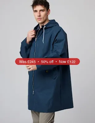 Peregrine Pure Cotton Hooded Raincoat – 50% Off