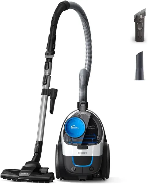 PHILIPS PowerPro Compact Staubsauger – Leichtgewichtig, beutellos, 900W Saugleistung, TriActive Düse für Harte Böden und Teppiche (43% Rabatt)