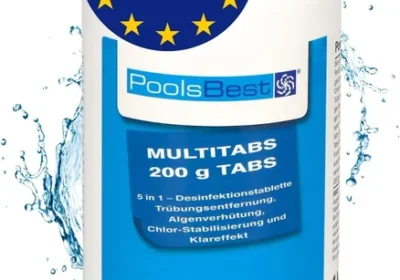 Poolsbest® 1 kg Chlorin Multitabs 5 in 1 - 200g Chlorintabletten für Pools - Schnellwirksam gegen Bakterien und Pilze - Best Deal in Hungary