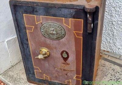 Free ad: Samuel Withers Antique Safe in Glasgow. Samuel Withers Antique Safe in Glasgow