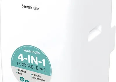 SereneLife Mobile Inverter A+++ 12000 BTU Air Conditioner 4 en 1 - Refroidissement, Chauffage, Déshumidification et Ventilation, Meilleure Offre in France