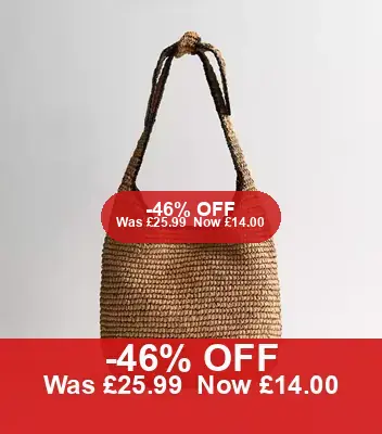 Stone Woven Slouchy Tote Bag – 46% Off