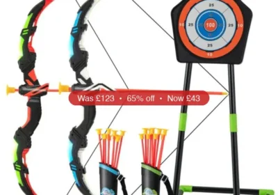 SUGIFT Youth Archery Bow Set with LED Light Up Bow and 20 Suction Cup Arrows for Kids - 65% Off in United States