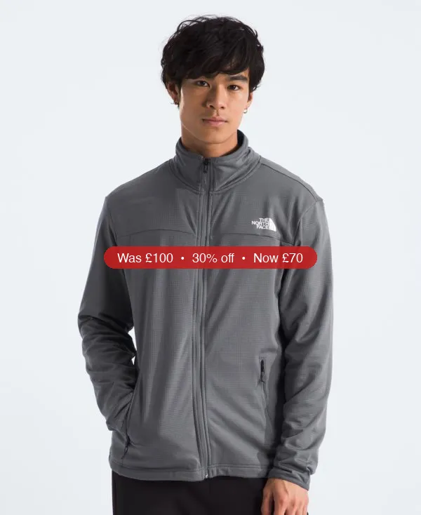 The North Face Men’s Cedar Trail Grid Full-Zip Jacket – 30% Off
