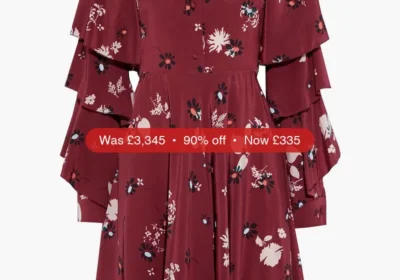 VALENTINO GARAVANI Tiered appliquéd floral-print silk crepe de chine dress - 90% Off in United Kingdom