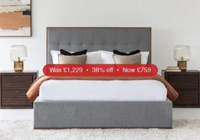 Willow Bed Frame | Super King | 6ft | Stone - 38% Off in Ireland