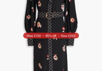 ZIMMERMANN Belted floral-print crepe de chine midi dress - 65% Off in United Kingdom