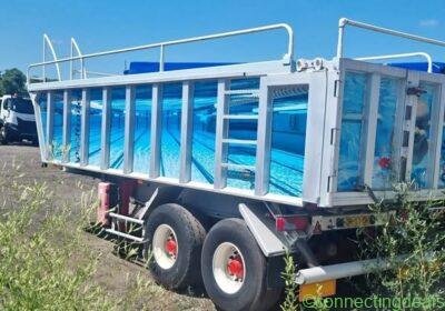 Zwembad trailer - Aluminium - mobiel zwembad in Rotterdam