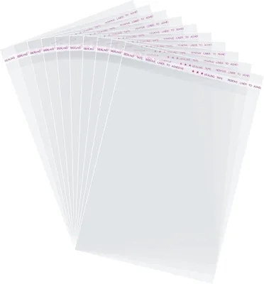 100 Pack Clear Self-adhesive Bags – Best Deal