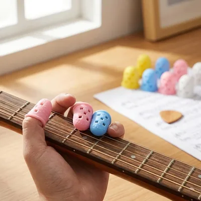 16 Protectores de Dedos de Silicona para Guitarra, Tamaño M, Fundas de Protección para Dedos para Guitarra Acústica, Ukulele – Mejor Oferta