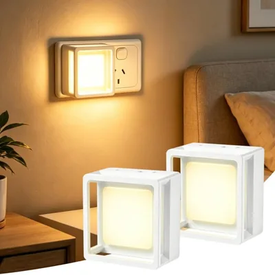 2 Pack LED Night Light Plug in Dusk to Dawn Sensor Soft White Best Deal