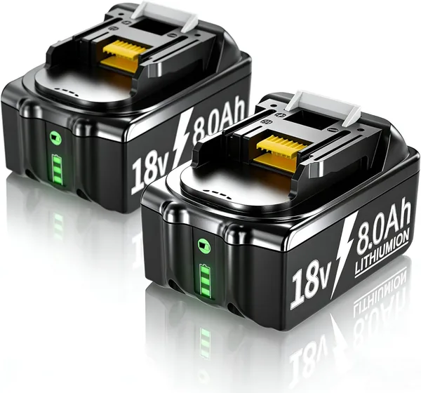 2 x 18 V 8000 mAh/8.0 Ah BL1830 Ersatzakku für Makita 18 V Li-ion BL1850, BL1860B usw. – Best Deal