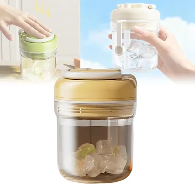 2026 New Touchless Ice Cube Water Bottle with Straw – Portable Design