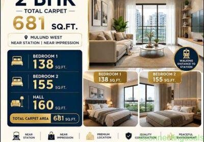 Free ad: 2bhk mulund west nearing possession in Mumbai. 2bhk mulund west nearing possession in Mumbai