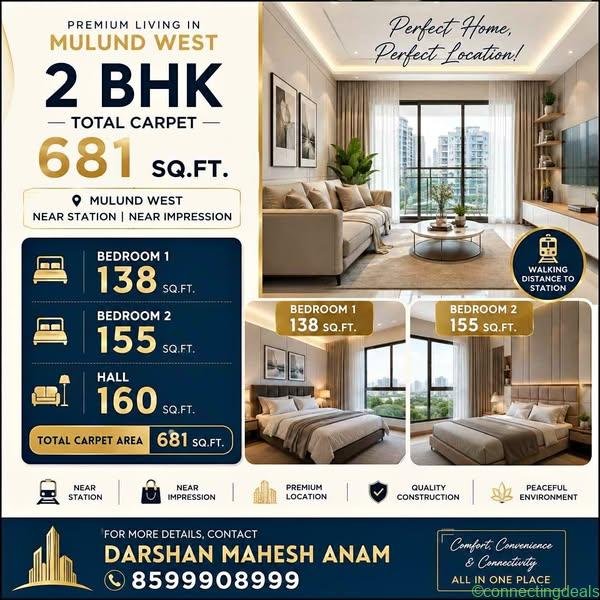2bhk mulund west nearing possession
