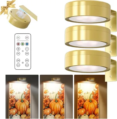 3 Pack Picture Lights Rechargeable LED Painting Light with Remote Dimmable Timer Best Deal