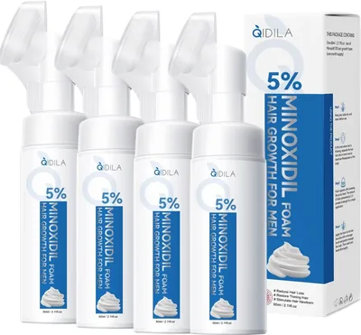 5% Minoxidil Foam for Men Hair and Beard Regrowth, Dermatologist-Recommended Lightweight Topical Sol