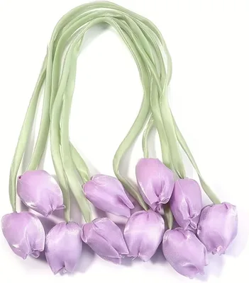 5pcs Artificial Silk Tulip Flower Bouquet, Purple, Best Deal