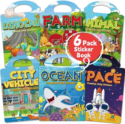 6 Sets Reusable Sticker Books for Toddlers – Best Deal