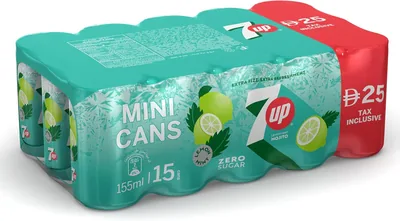 7UP Mojito Zero Sugar Lemon & Mint 155ml x 15 Best Deal in Oman