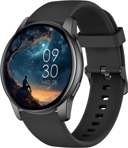 AcclaFit Smartwatch para Hombres y Mujeres con Llamadas Bluetooth, Pantalla Redonda de 1.38 Pulgadas con 147+ Modos Deportivos, Frecuencia Cardíaca M