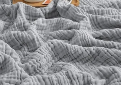 Ahhzyys muslin blanket, sommermuslin 150x200, 100% natural muslin, lätt och mjuk väska für rutsinlig natt in Sweden