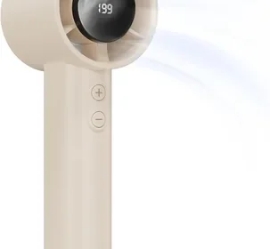 AICPAN Handheld Fan Batterie-betrieben, einstellbare Geschwindigkeit (1-199), 13 Stunden Langzeitbetrieb, Digitales Display, Kompakt in Denmark