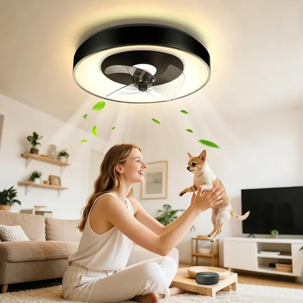 Aigostar Deckenventilator mit Licht, kompatibel mit Alexa, LED 40W, 4400LM, dimmbar 2700K-6500K, 6 Geschwindigkeiten, φ50 cm – Smart Ceiling Fan Best Deal