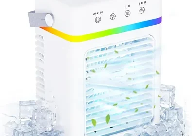 Aire Acondicionado Portátil 900ML Silencioso, 4 en 1 con Función, 2 Modos de Pulverización + 3 Potencias de Aire, Temporizador de 6H y Luz LED in Spain