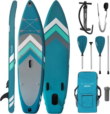 ALPIDEX Aufblasbares Stand Up Paddle Set 305 x 76 x 15 cm, 47% Rabatt