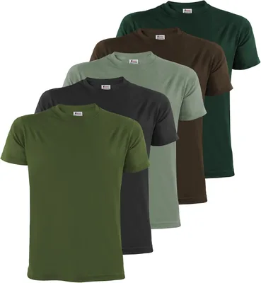Alpidex T-Shirt Magliette da Uomo Confezione da 5 Girocollo 100% Cotone Manica Corta Basic Casual Tinta Unita S M L XL XXL 3X – 19% di Sconto