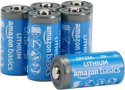 Amazon Basics CR123A Lithium Batteries 6-Pack, 3 Volt, Long Life