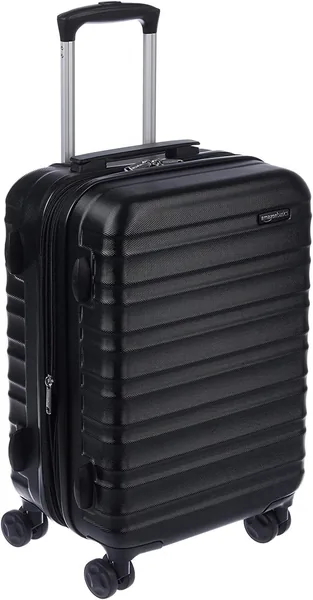 Amazon Basics Maleta de Viaje Dura Pequeña – ABS Expandible con 4 Ruedas Giratorias y Resistente a Rasguños