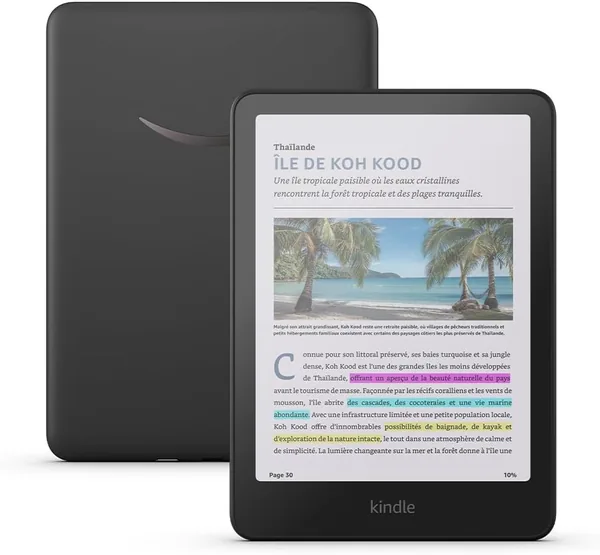 Amazon Kindle Colorsoft 16 Go – Écran couleur et lumière chaude réglable – 37% de réduction