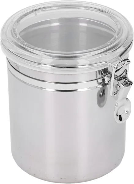 AMONIDA Försiktig burk i rostfritt stål hållbar matförvaringstank för bulkmat, kryddor te kaffe 1x (stor 1600ml) Best Deal