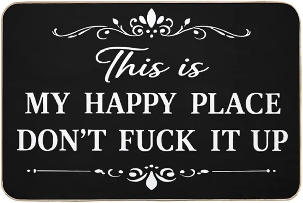 ANQKYO Rolig dörrmatta: This is My Happy Place