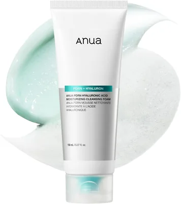 Anua PDRN Hyaluronic Acid Moisturizing Cleansing Foam, Daily Gentle Face Wash for Dry Skin, Hydratin