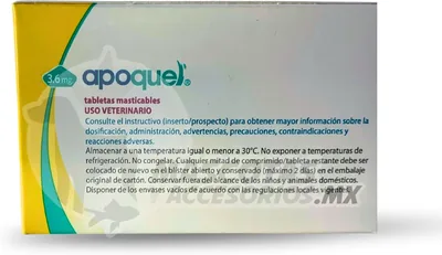 Apoquel 3.6 MG 20 Tabletas Masticables para Dermatitis Alergica o Atopica en Perros, Genérico Mascotas y Accesorios MX in Mexico