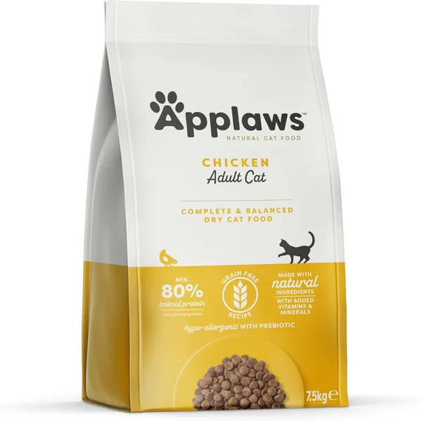 Applaws Complete Natural Dry Katmat, Utan Gränser för Korn, Vuxen, Kogg, 7.5kg – 12% Avrinkad