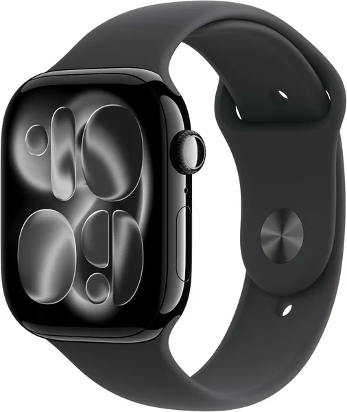Apple Watch Series 11 [GPS 46mm] – Boîtier Obsidian et bracelet Sport Noir, Score du sommeil, Suivi d’activité, Santé T, Best Deal