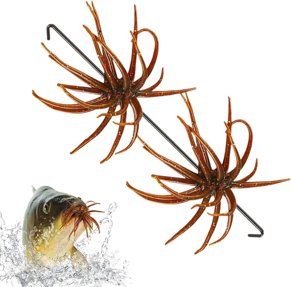 Artifartlig fiskesnäppa från färsk vattra – kolort sea urchin, langsam sinkande 2 delar – fuzzy bait för bass i sjövattnet: riv