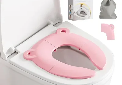 Asiento Entrenador para Baño para Niños, Plegable con Protección Contra Salpicaduras y Alfombrilla, 10% de Descuento in Mexico