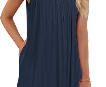 Free ad: AUSELILY Dames Zomer Strand Kort Halterjurkje zonder Mouwen met Zakken - Beste Deal in Netherlands. AUSELILY Dames Zomer Strand Kort Halterjurkje zonder Mouwen met Zakken - Beste Deal in Netherlands