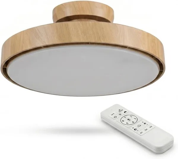Azorex 56W Silencioso Ventilador de Techo sin Asas con Luz LED Dimmable | Motor DC 6 Velocidades | 2 Luces | Control Remoto | Temporizador | Oferta