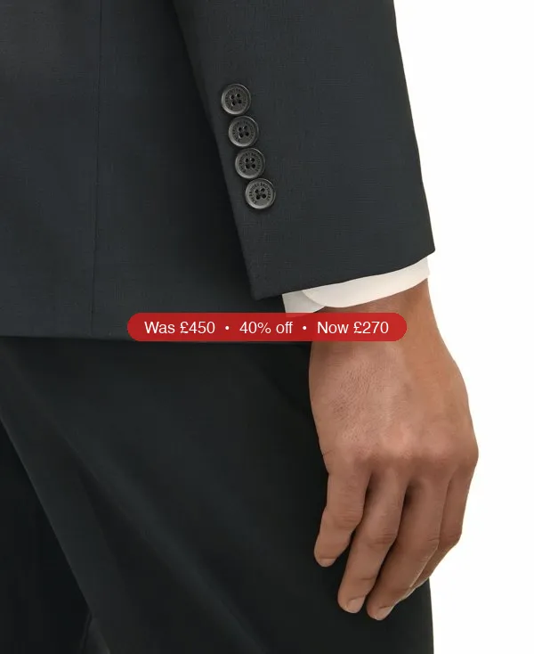 B By Brooks Brothers Men’s Classic-Fit Stretch Wool Blend Suit Separates Jacket – 40% Off