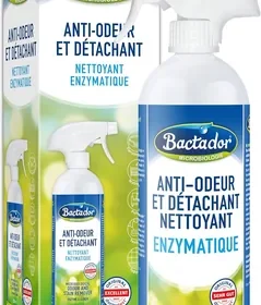 Bactador Anti-Odour et Microscopique Supprimeur de Taches 750 ml - Spray - Neutraliseur d'Odeurs Microbiologiques et Nettoyant Enzymatique in France