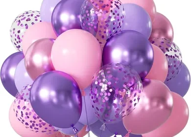 Free ad: Balloons Pink y Púrpura Netnology 68 Piezas de 12 Pulgadas, Globos de Cumpleaños con Confeti Metálicos Púrpura y Rosa in Portugal. Balloons Pink y Púrpura Netnology 68 Piezas de 12 Pulgadas, Globos de Cumpleaños con Confeti Metálicos Púrpura y Rosa in Portugal