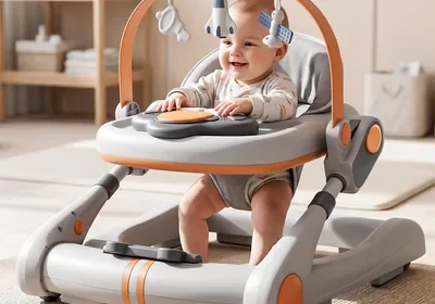 Free ad: Baybee 2 in 1 Baby Walker - Adjustable & Foldable, Music Toy & Food Tray in Kuwait. Baybee 2 in 1 Baby Walker - Adjustable & Foldable, Music Toy & Food Tray in Kuwait