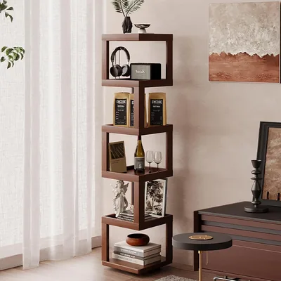 Beauenty 5 Tier Rotating Bookcase – Corner Shelving, Best Deal