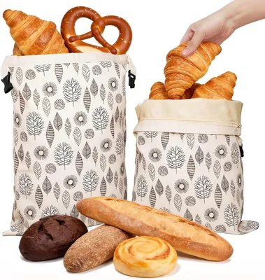Beeswax Bread Bags for Homemade Sourdough – 33x43cm Natural Cotton Bag, Secure Seal